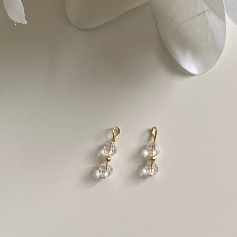 Crystal Charm 18K Gold Plate